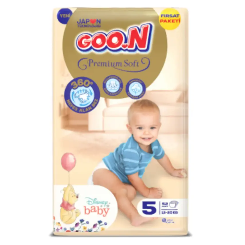 Goon Premium Bebek Bezi 5 Beden 12-20 Kg 52li Fırsat Paket - 1