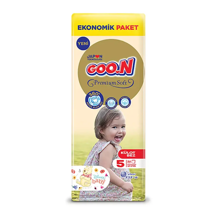 Goon Premium Külot Bebek Bezi 5 Beden 12-20 Kg 34lü Jumbo Paket - 3