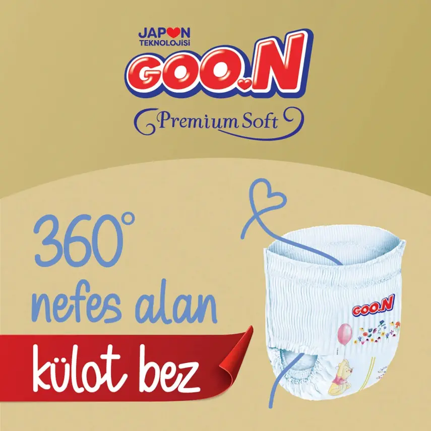 Goon Premium Külot Bebek Bezi 5 Beden 12-20 Kg 34lü Jumbo Paket - 7
