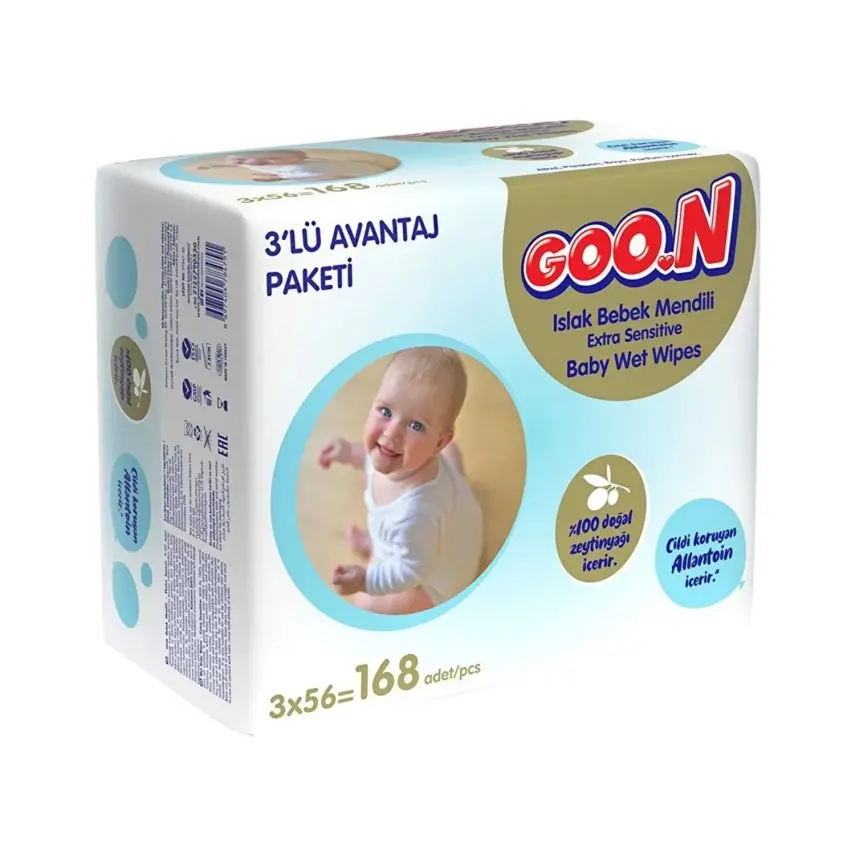 Goon Sensitive Ekstra Hassas Islak Mendil 3x56lı - 7