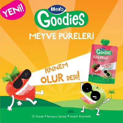 Hero Baby Goodies Çilek-Elma Meyve Püresi 100 gr - 3