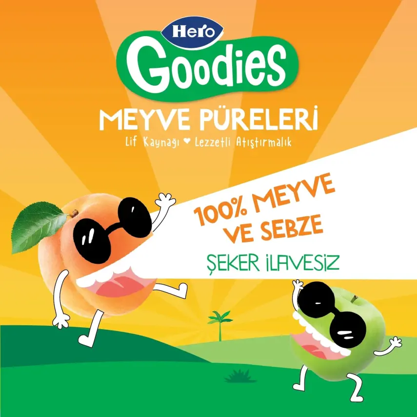 Hero Baby Goodies Kayısı-Elma Meyve Püresi 100 gr - 2