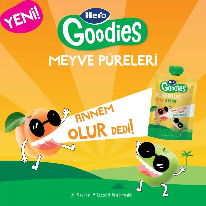 Hero Baby Goodies Kayısı-Elma Meyve Püresi 100 gr - 3