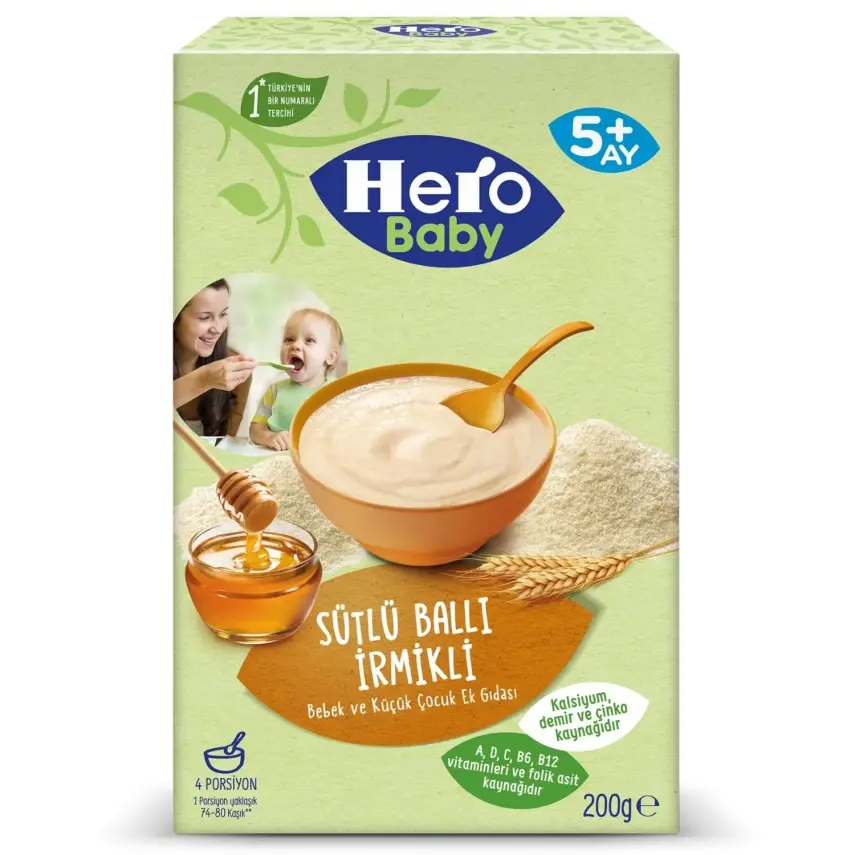 Hero Baby Kaşık Maması Sütlü Ballı İrmikli 200 Gr - 2
