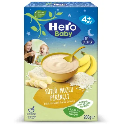 Hero Baby Kaşık Maması Sütlü Pirinçli Muzlu 200 Gr - 2