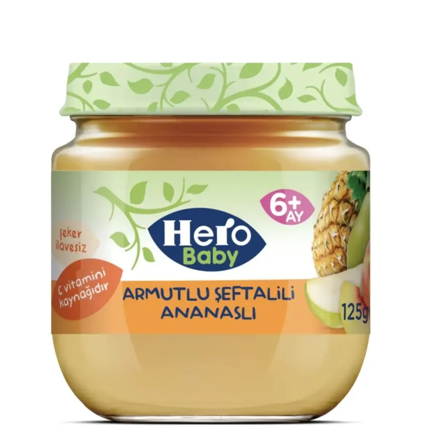 Hero Baby Kavanoz Maması Armutlu Şeftalili Ananaslı 120 Gr - 3
