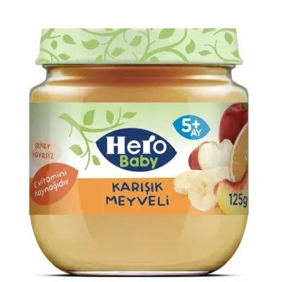 Hero Baby Kavanoz Maması Karışık Meyveli 125 Gr