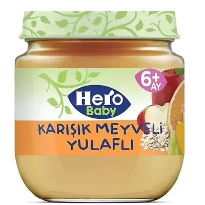 Hero Baby Kavanoz Maması Karışık Meyveli Yulaflı 120 Gr