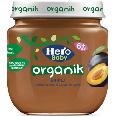 Hero Baby Organik Erikli Kavanoz Maması 120 Gr