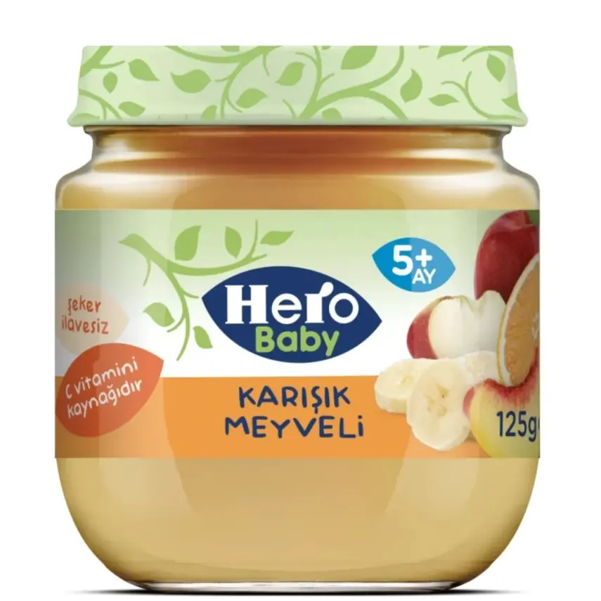Hero Baby Organik Karışık Meyveli Püresi 120 Gr - 1
