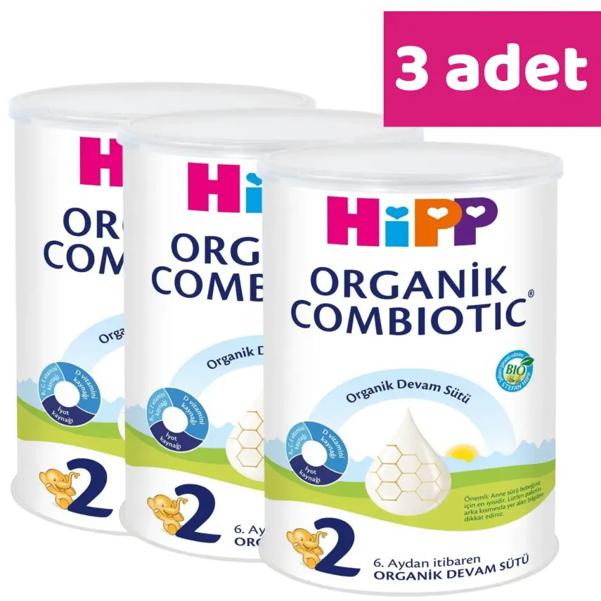 Hipp 2 Organik Combiotic Devam Sütü 350 gr x3 - 2