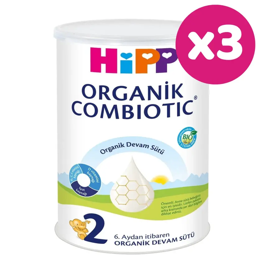 Hipp 2 Organik Combiotic Devam Sütü 350 gr x3 - 6