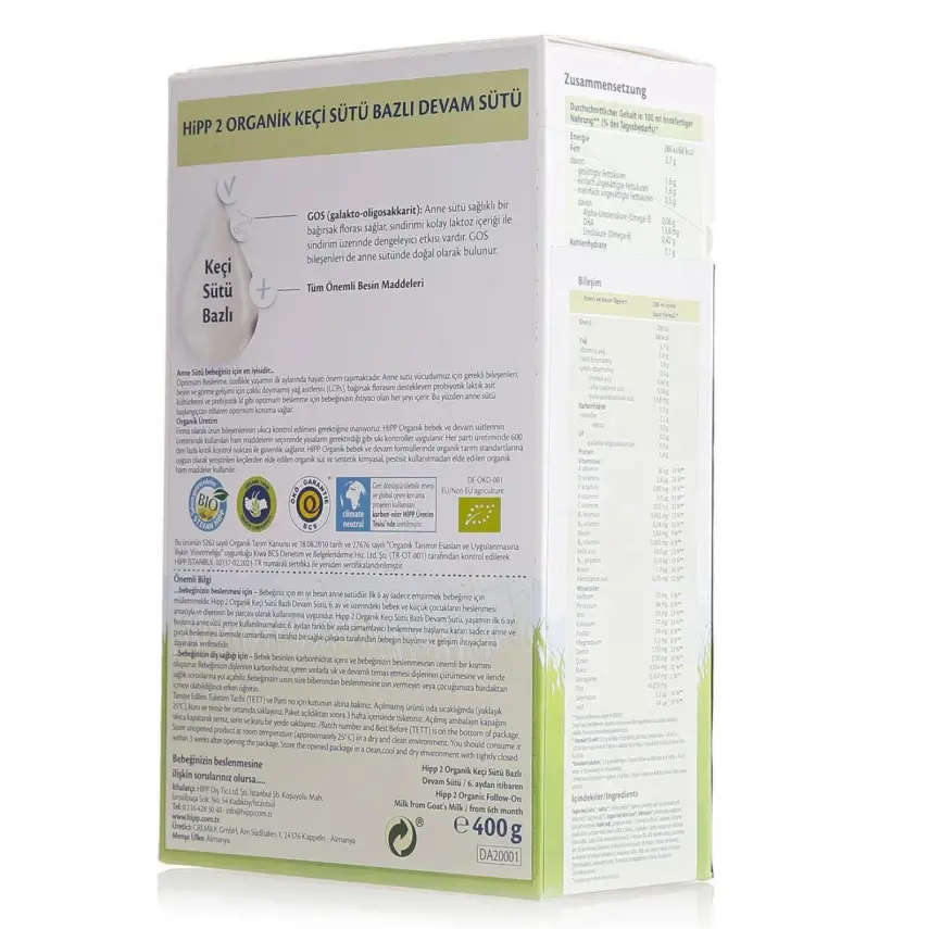 Hipp 2 Organik Keçi Sütü Bazlı Devam Sütü 400 gr - 4
