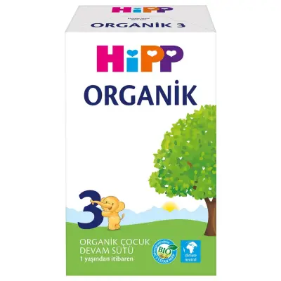 Hipp 3 Organik Devam Sütü Maması 600 gr 