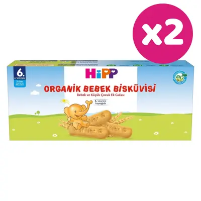 Hipp Organik Bebek Bisküvisi 180 gr x2 - 2