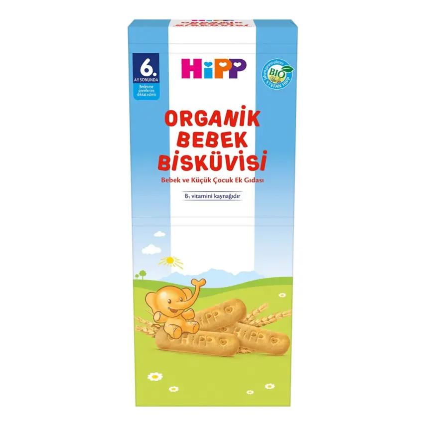 Hipp Organik Bebek Bisküvisi 180 gr x3 - 1
