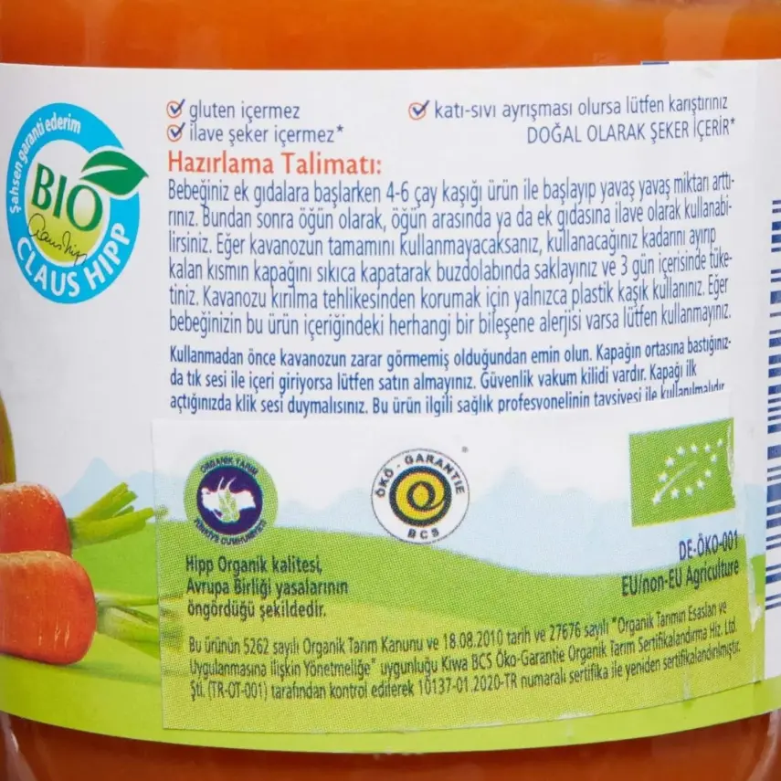 Hipp Organik Elmalı Havuç Püresi 125 gr - 7