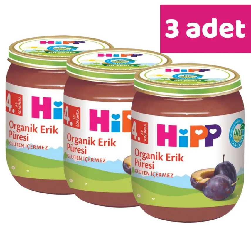 Hipp Organik Erik Püresi 125 gr x3 - 1