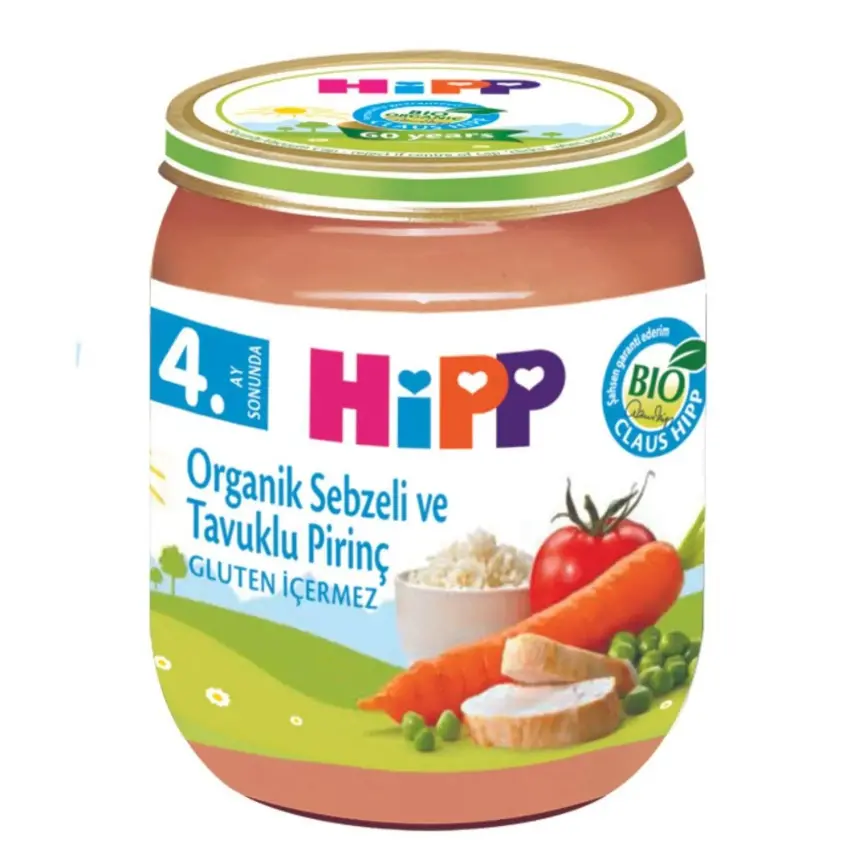 Hipp Organik Sebzeli ve Tavuklu Pirinç 125 gr - 1