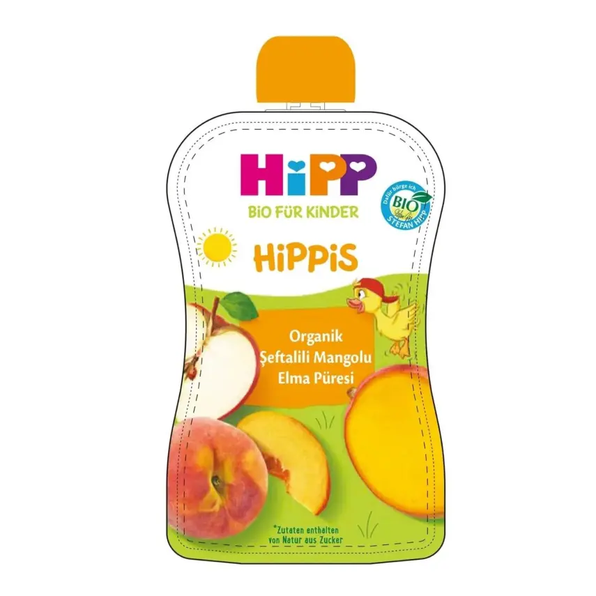 Hipp Organik Şeftalili Mangolu Elma Püresi 100 gr - 6