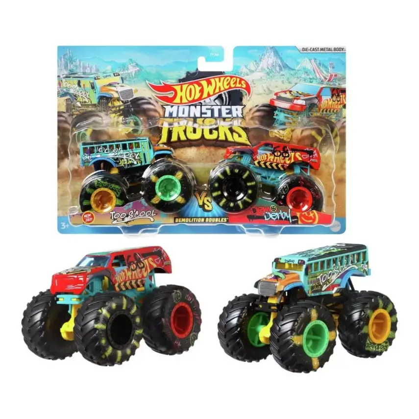 Hot Wheels Monster Trucks Güçlü İkili 1:64 Arabalar - 4