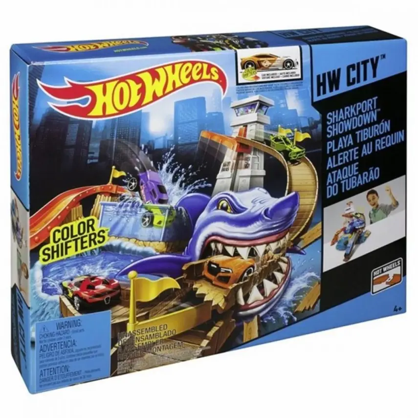 Hot Wheels Renk Değiştiren Araçlar Sharky Yarış Seti - 3