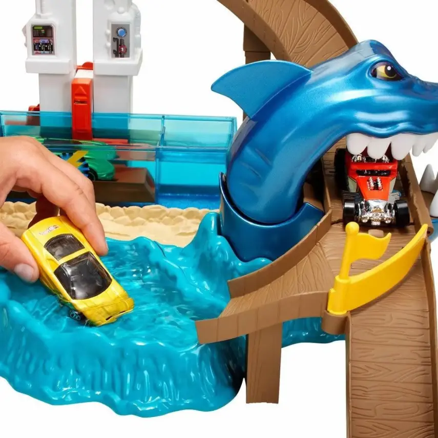 Hot Wheels Renk Değiştiren Araçlar Sharky Yarış Seti - 1