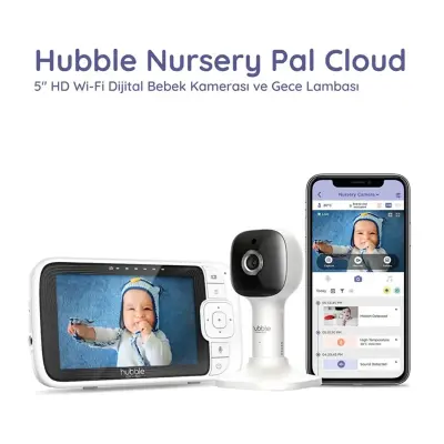 Hubble Nursery Pal Cloud  Wifi-Connect 5 inç Dijital Bebek Kamerası - 1