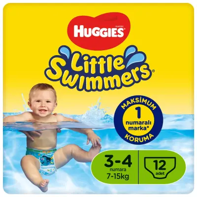 Huggies Little Swimmers Mayo Bebek Bezi Small 7-15 Kg  - 12