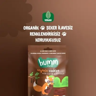 Humm Organic Keçiboynuzlu ve Fındıklı Kurabiye 55 gr - 3