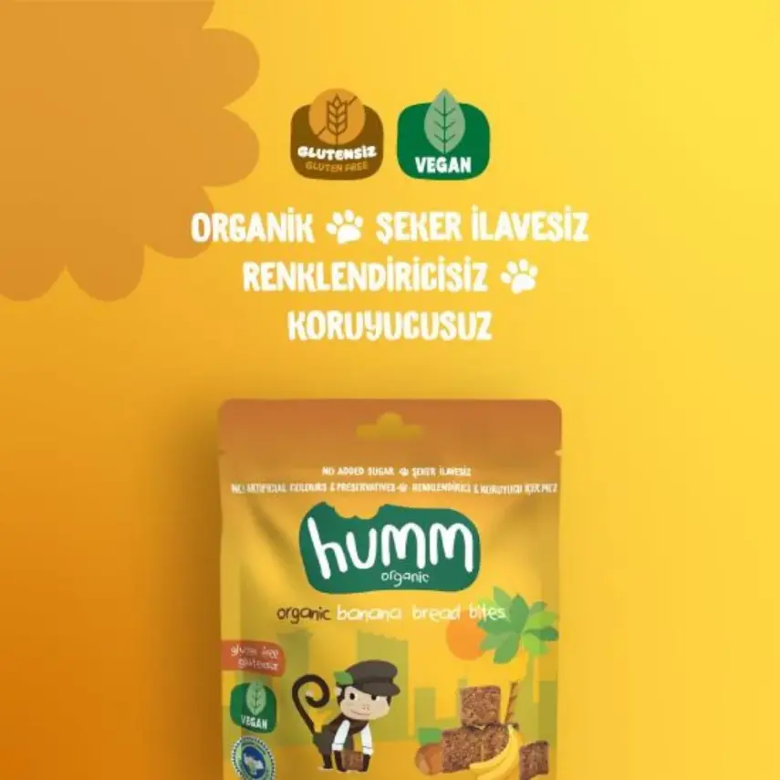 Humm Organik Glutensiz Vegan Muzlu Kek 30 gr - 9