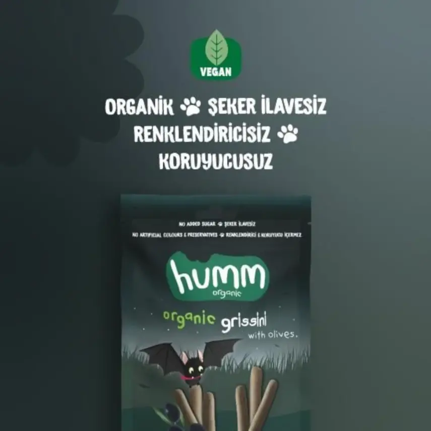 Humm Organik Vegan Zeytinli Grissini 55 gr - 4