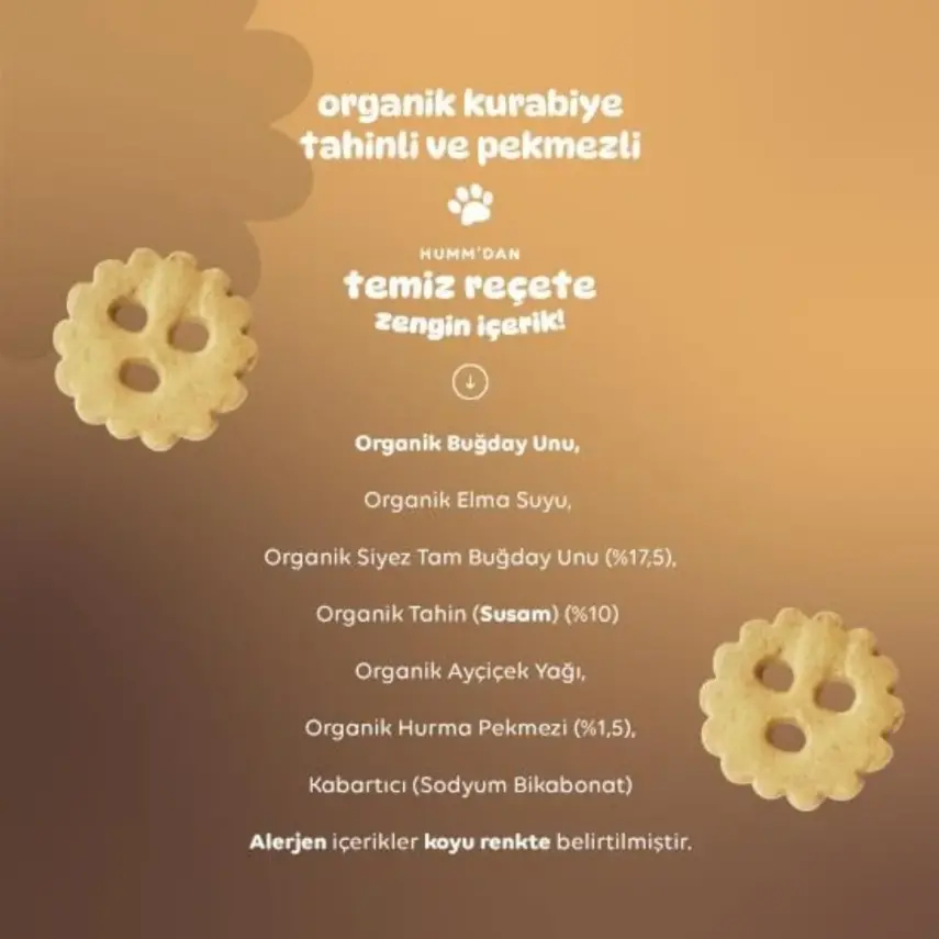Humm Tahinli ve Pekmezli Vegan Kurabiye 55 gr - 9