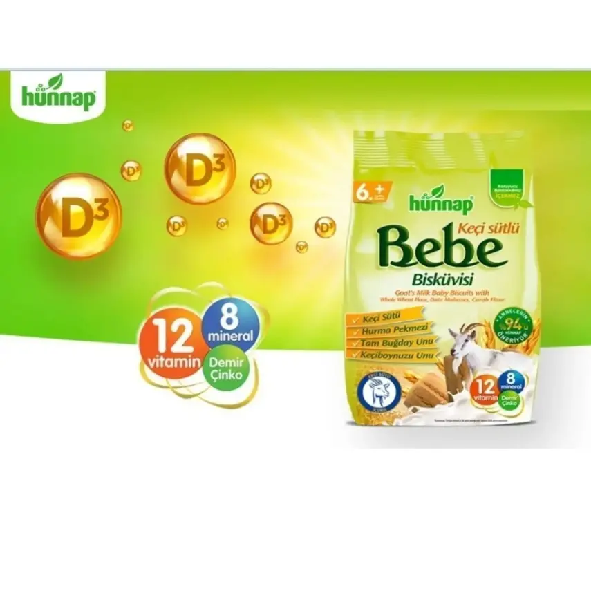Hünnap Keçi Sütlü Bebek Bisküvisi 400 gr - 4