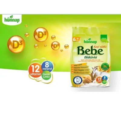 Hünnap Keçi Sütlü Bebek Bisküvisi 400 gr - 2