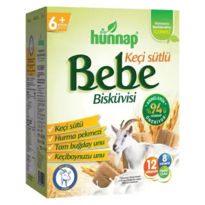 Hünnap Keçi Sütlü Bebek Bisküvisi 400 gr x3 - 4