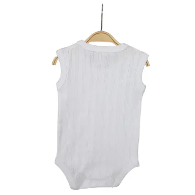 Hvc Bebek Atlet Body Jakarlı Çizgili Beyaz - 2