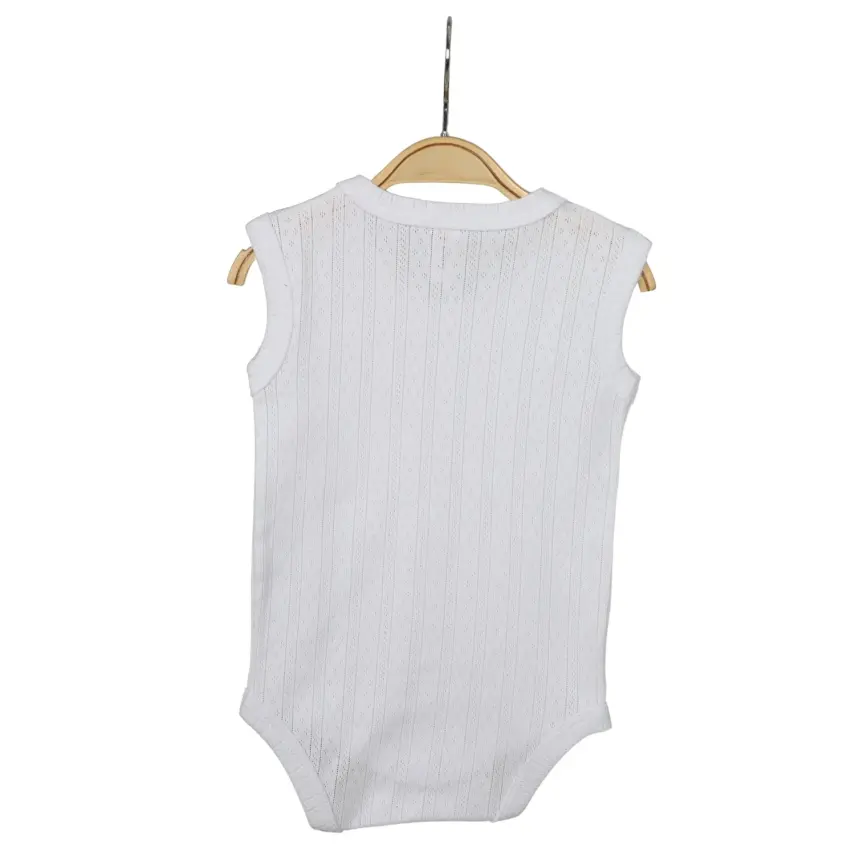 Hvc Bebek Atlet Body Jakarlı Çizgili Beyaz - 2