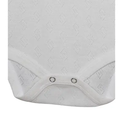 Hvc Bebek Atlet Body Jakarlı Küp Desenli Beyaz - 6