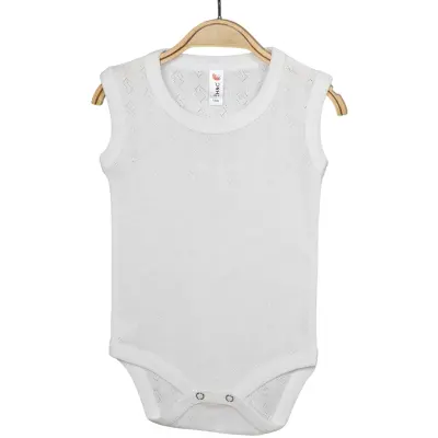 Hvc Bebek Atlet Body Jakarlı Küp Desenli Ekru - 7