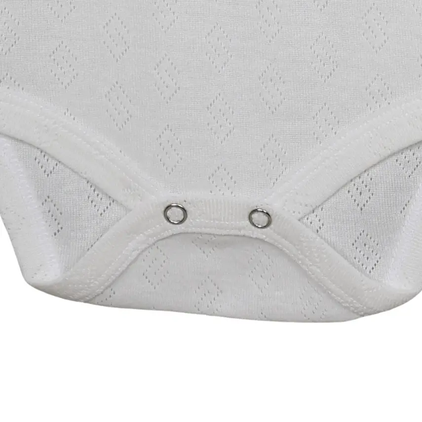 Hvc Bebek Atlet Body Jakarlı Küp Desenli Ekru - 5