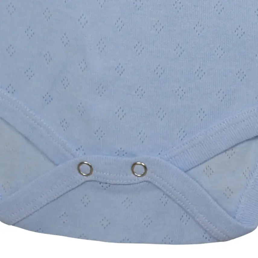 Hvc Erkek Bebek Atlet Body Jakarlı Nokta Desenli Mavi - 6