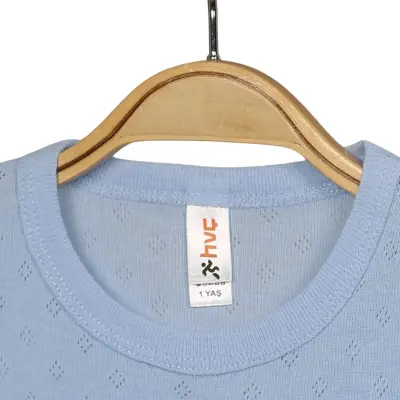 Hvc Erkek Bebek Atlet Body Jakarlı Nokta Desenli Mavi - 9