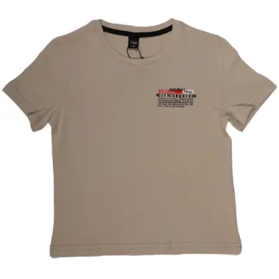 Hvc Erkek T-Shirt Orijinal Baskılı Kahverengi