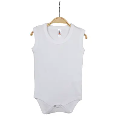 Hvc Ribanalı Askılı Bebek Body Unisex Beyaz - 8