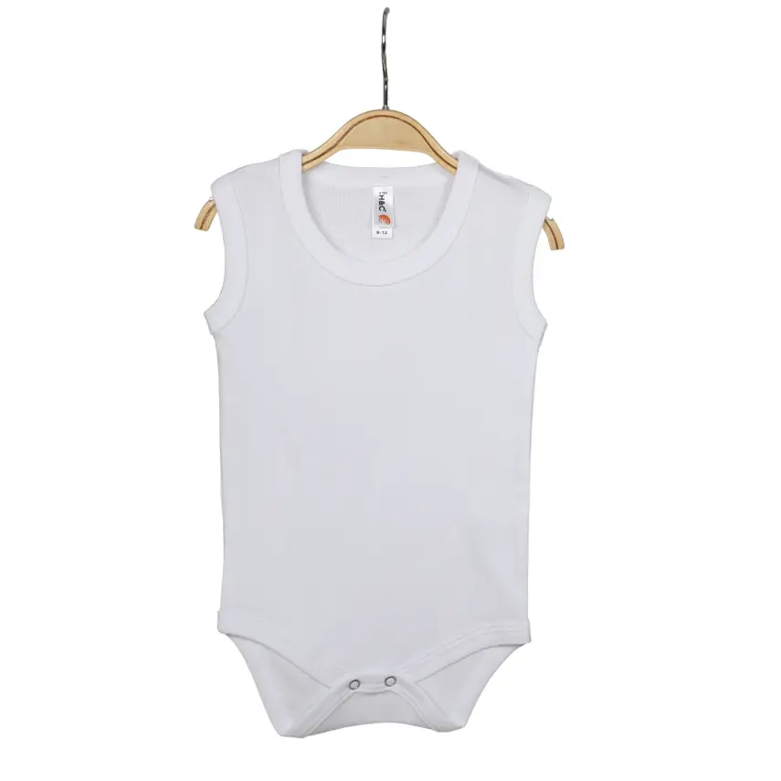 Hvc Ribanalı Askılı Bebek Body Unisex Beyaz - 17