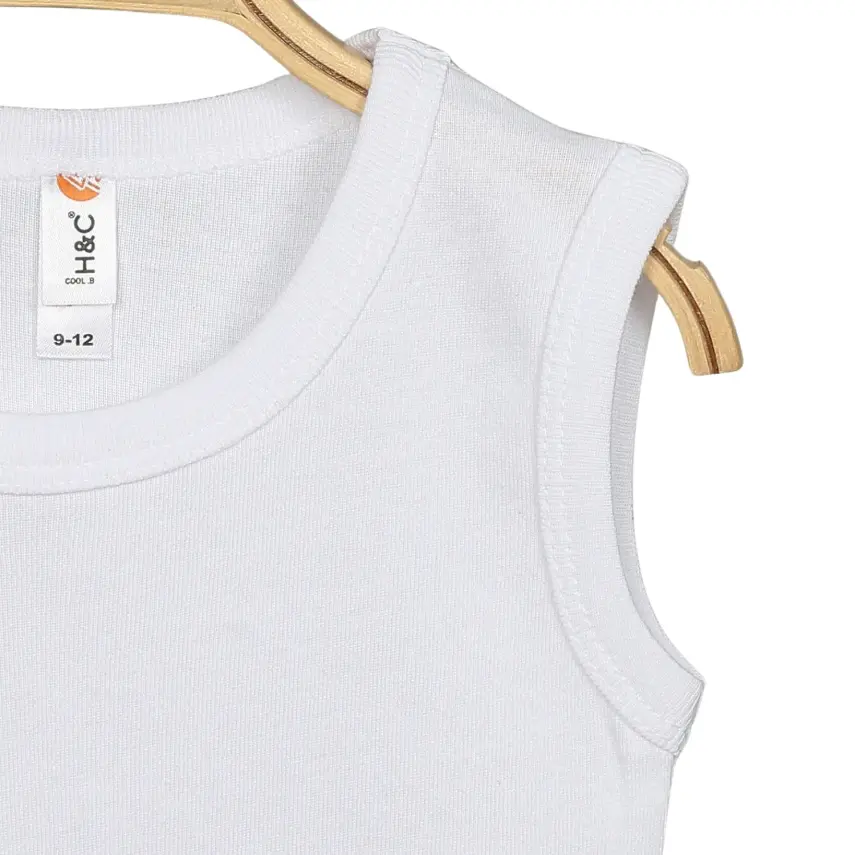 Hvc Ribanalı Askılı Bebek Body Unisex Beyaz - 16