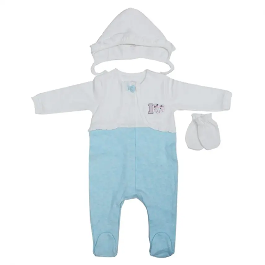 İdil Baby Unisex Tulum 3lü Mint - 1