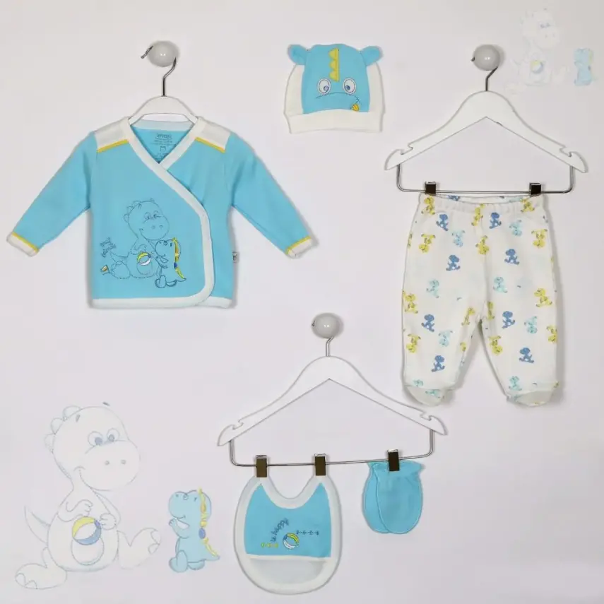 İmaj Bebe Hastane Çıkışı 5li Yavru Dino Mavi - 1