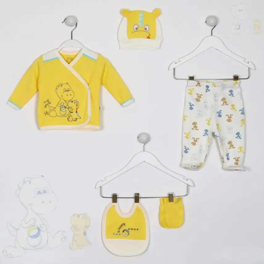 İmaj Bebe Hastane Çıkışı 5li Yavru Dino Sarı - 1